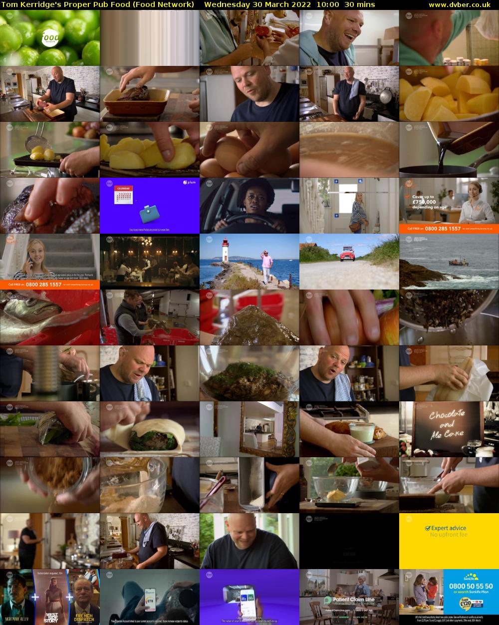 Tom Kerridge's Proper Pub Food (Food Network) Wednesday 30 March 2022 10:00 - 10:30