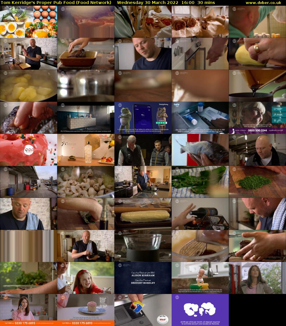 Tom Kerridge's Proper Pub Food (Food Network) Wednesday 30 March 2022 16:00 - 16:30