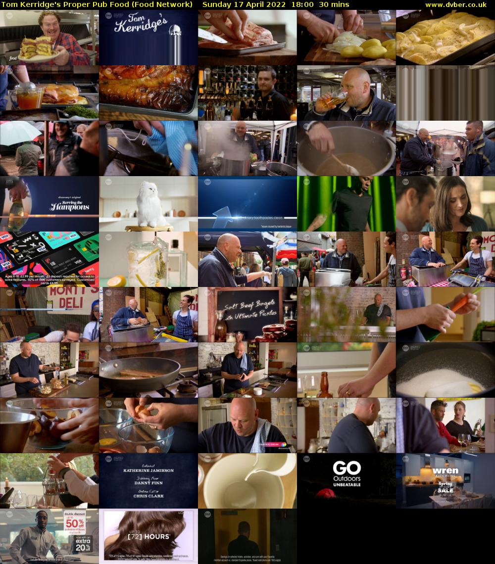 Tom Kerridge's Proper Pub Food (Food Network) Sunday 17 April 2022 18:00 - 18:30