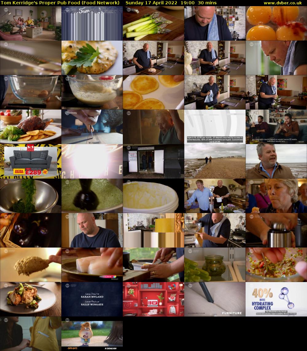 Tom Kerridge's Proper Pub Food (Food Network) Sunday 17 April 2022 19:00 - 19:30