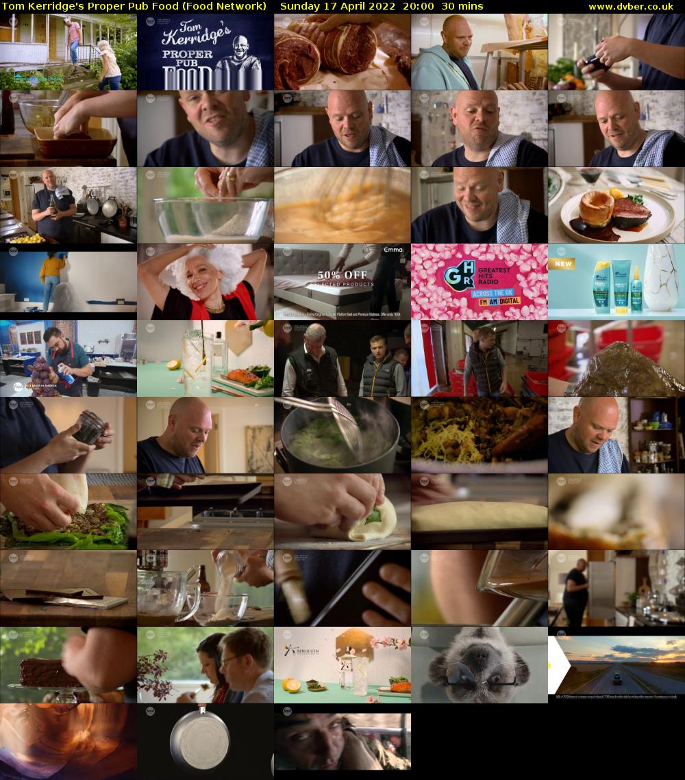 Tom Kerridge's Proper Pub Food (Food Network) Sunday 17 April 2022 20:00 - 20:30