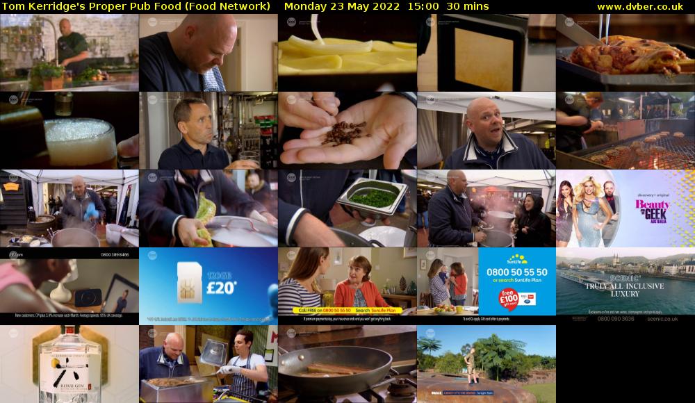 Tom Kerridge's Proper Pub Food (Food Network) Monday 23 May 2022 15:00 - 15:30