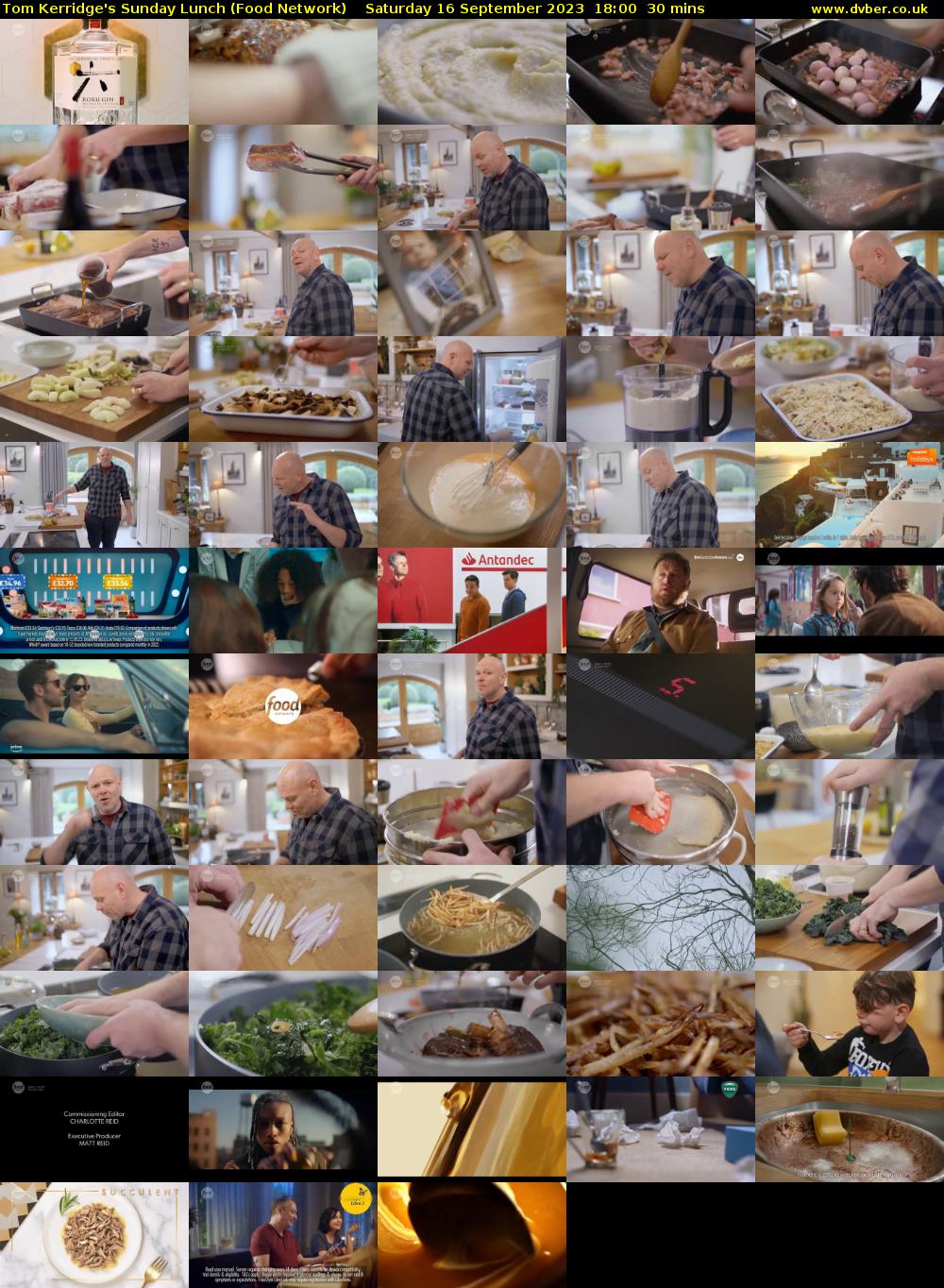 Tom Kerridge's Sunday Lunch (Food Network) Saturday 16 September 2023 18:00 - 18:30