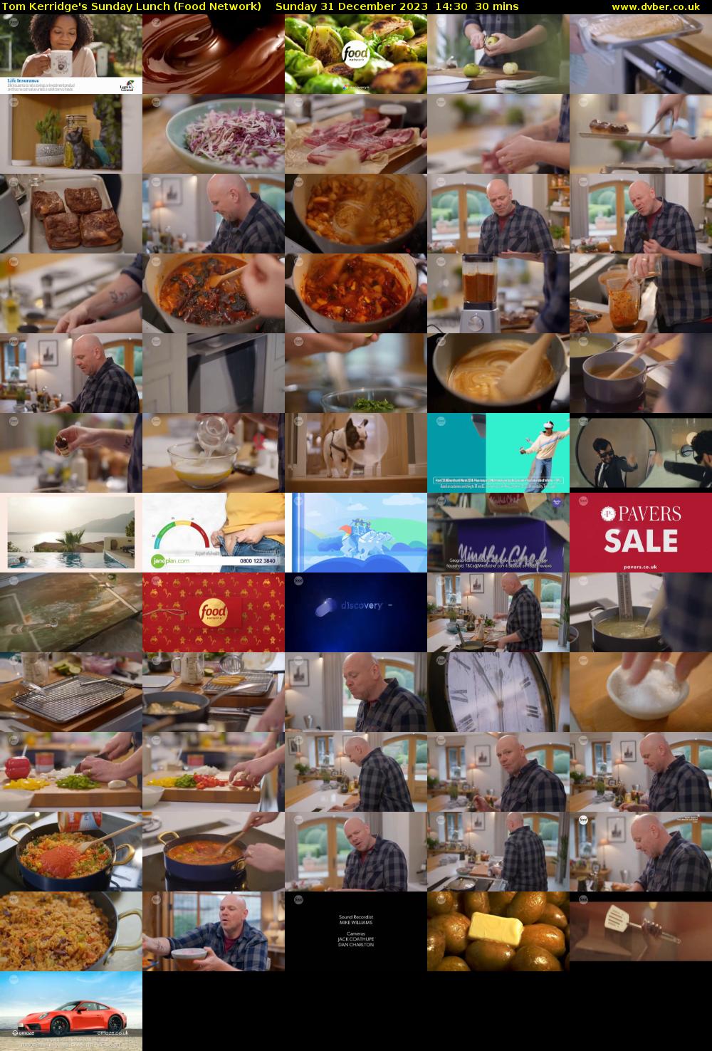 Tom Kerridge's Sunday Lunch (Food Network) Sunday 31 December 2023 14:30 - 15:00