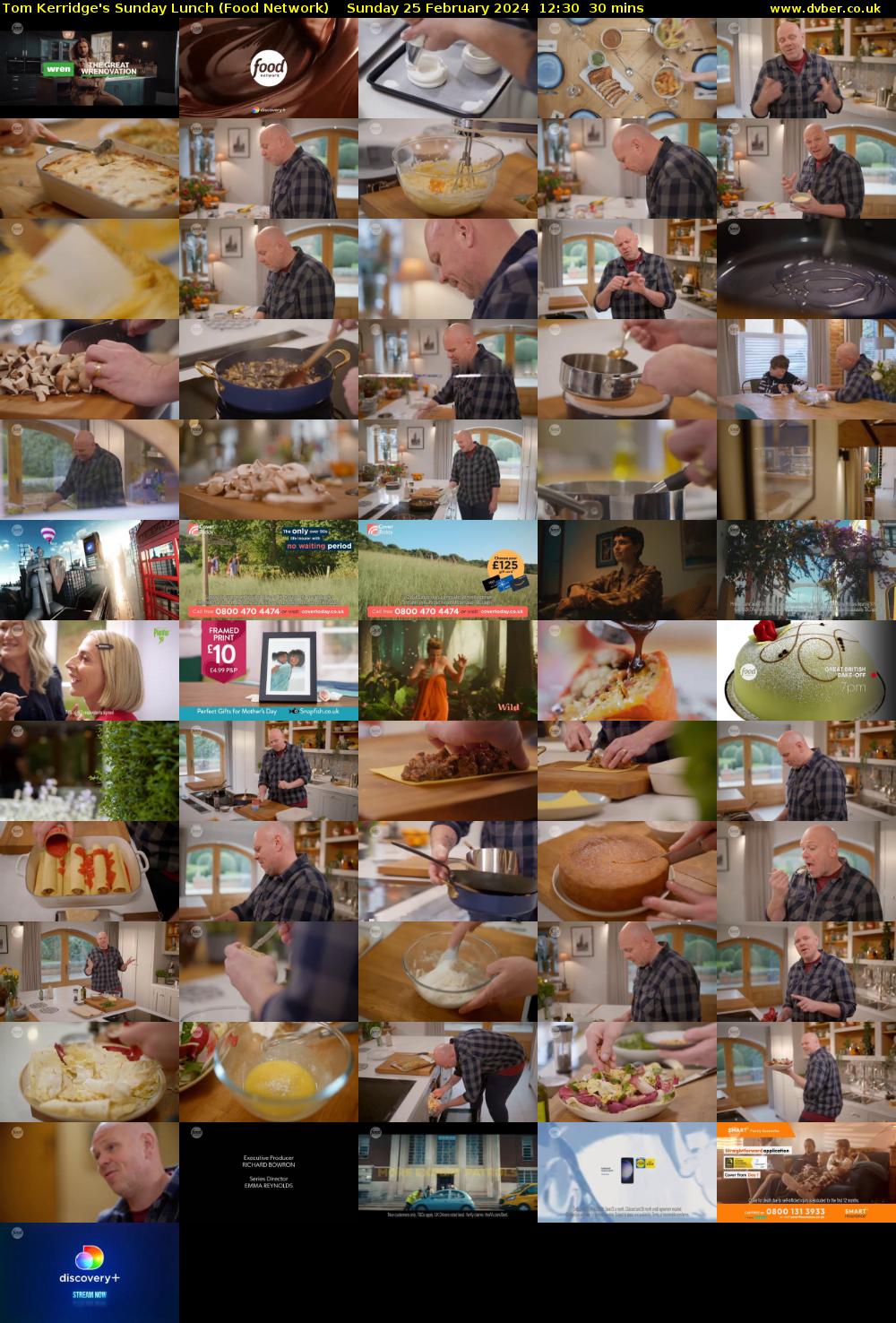 Tom Kerridge's Sunday Lunch (Food Network) Sunday 25 February 2024 12:30 - 13:00
