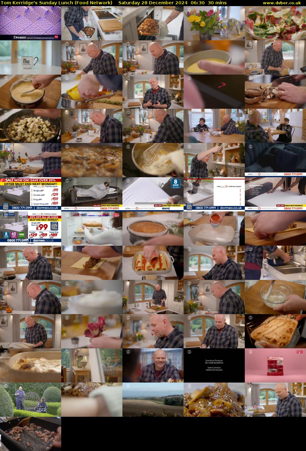 Tom Kerridge's Sunday Lunch (Food Network) Saturday 28 December 2024 06:30 - 07:00