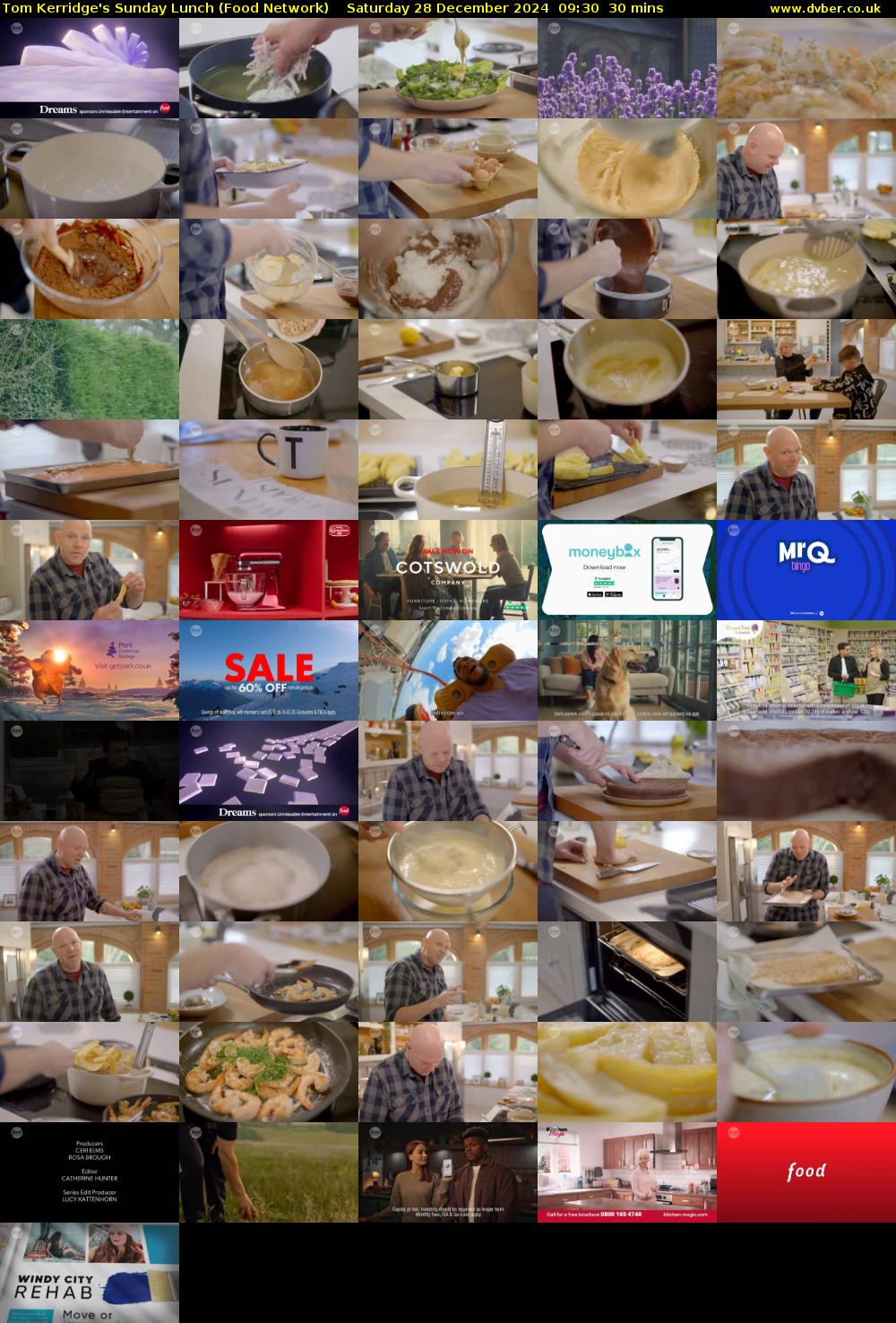 Tom Kerridge's Sunday Lunch (Food Network) Saturday 28 December 2024 09:30 - 10:00