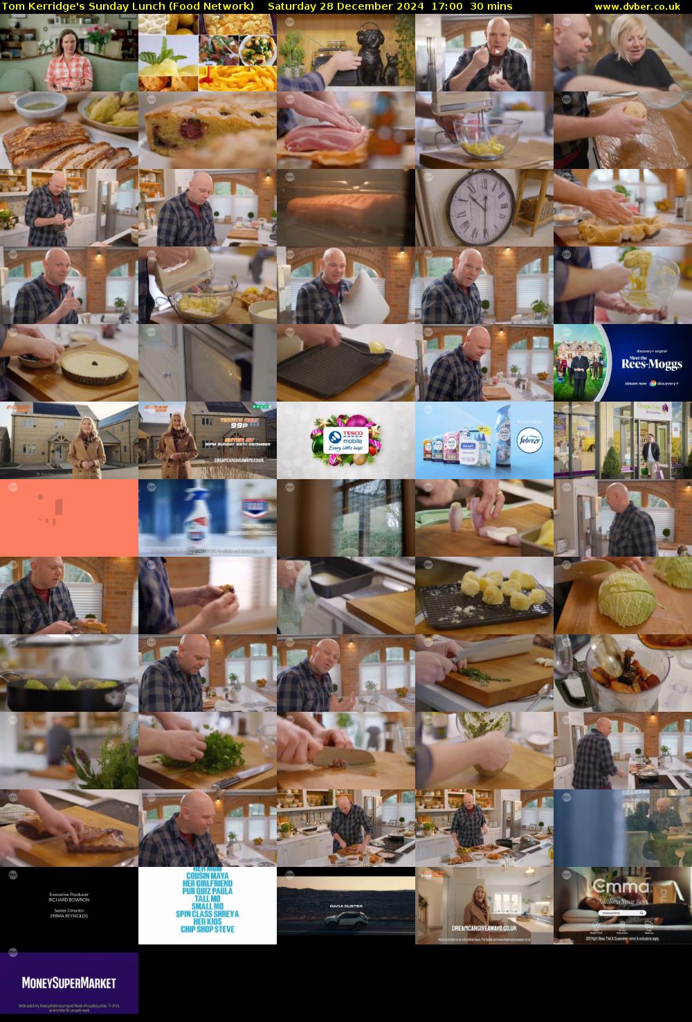 Tom Kerridge's Sunday Lunch (Food Network) Saturday 28 December 2024 17:00 - 17:30
