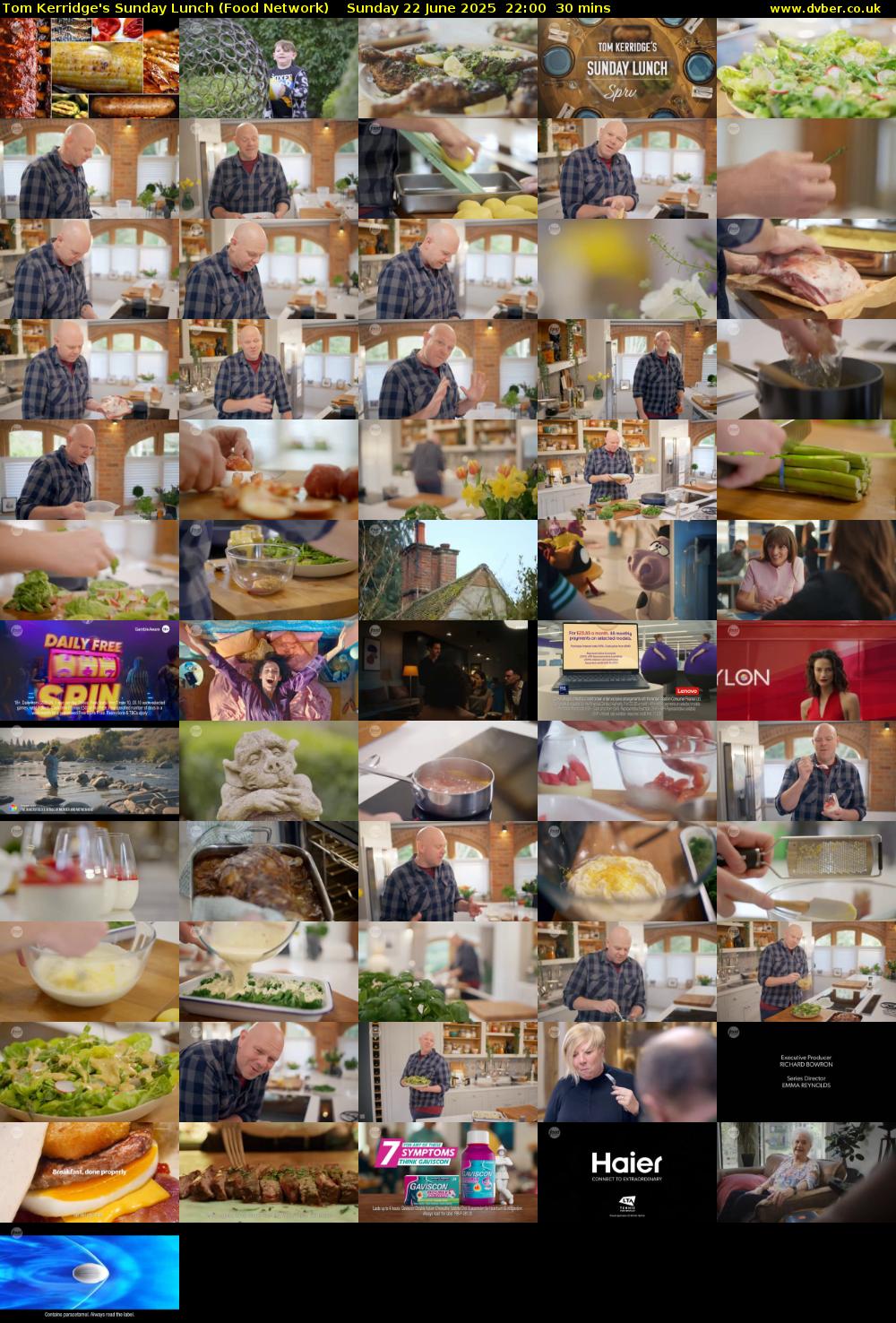 Tom Kerridge's Sunday Lunch (Food Network) Sunday 22 June 2025 22:00 - 22:30