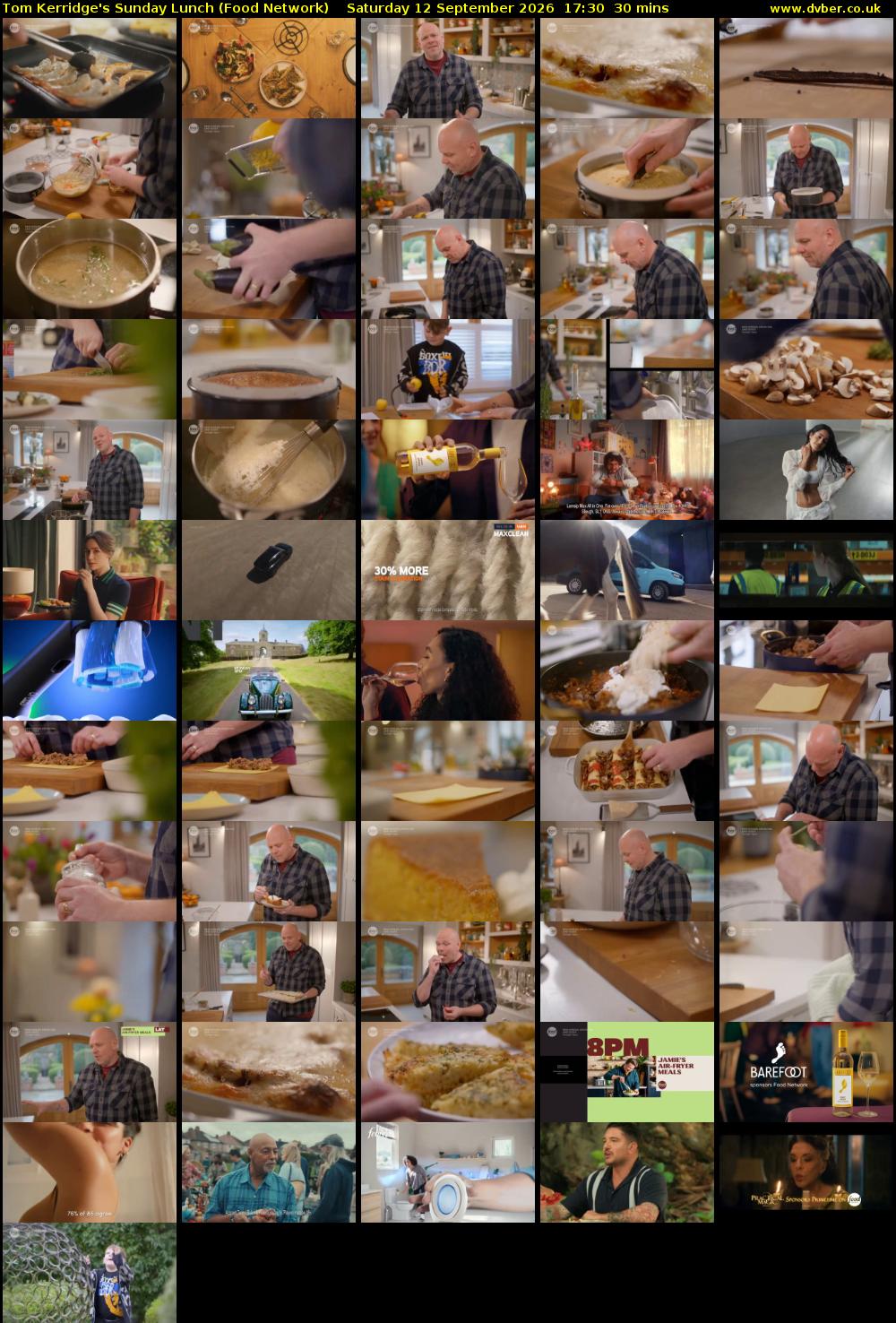 Tom Kerridge's Sunday Lunch (Food Network) Saturday 12 September 2026 17:30 - 18:00
