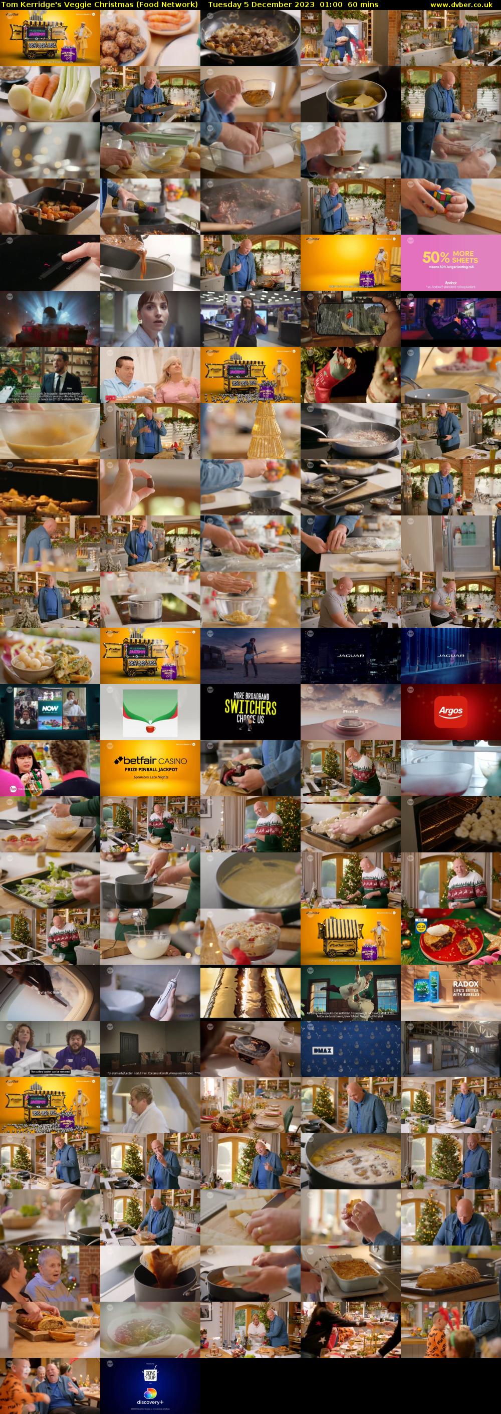 Tom Kerridge's Veggie Christmas (Food Network) Tuesday 5 December 2023 01:00 - 02:00