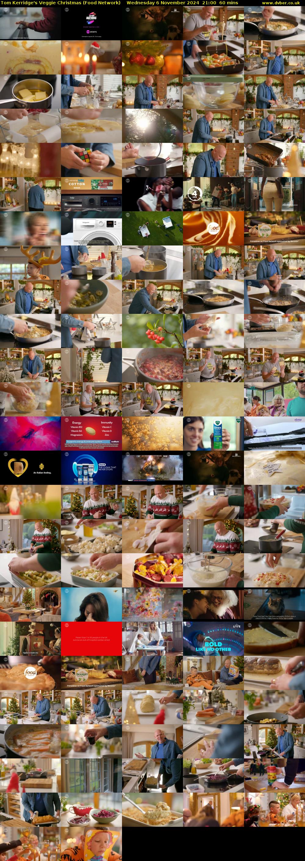 Tom Kerridge's Veggie Christmas (Food Network) Wednesday 6 November 2024 21:00 - 22:00