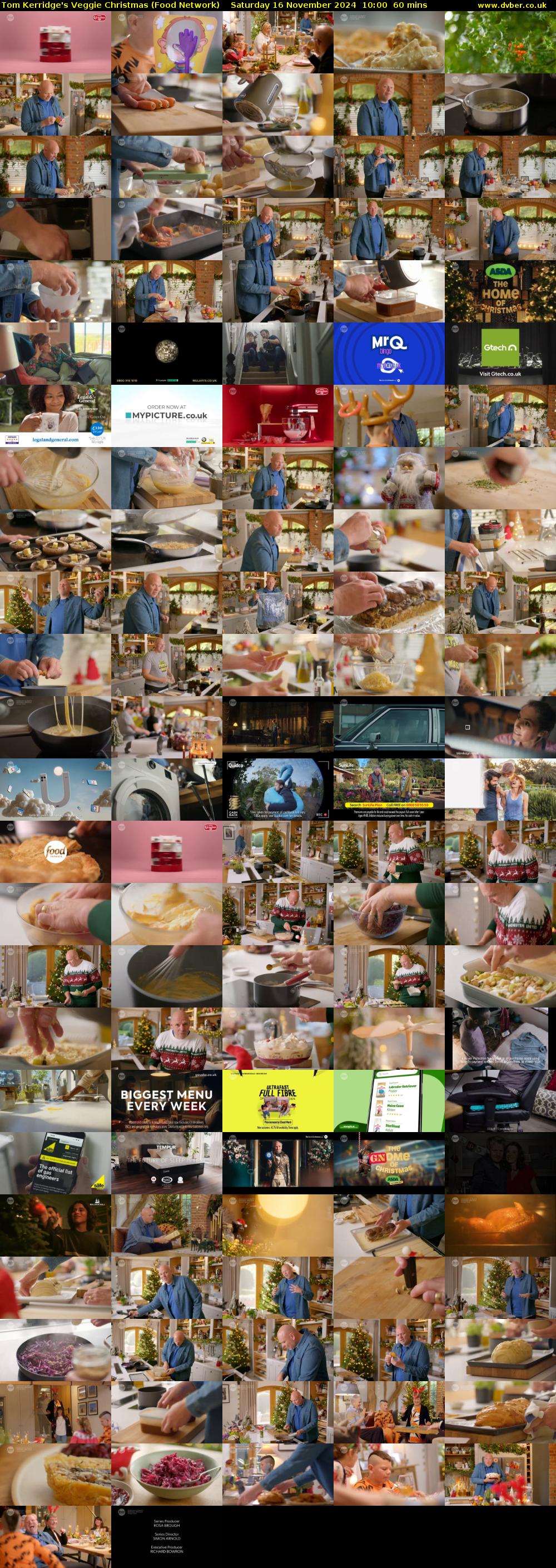 Tom Kerridge's Veggie Christmas (Food Network) Saturday 16 November 2024 10:00 - 11:00