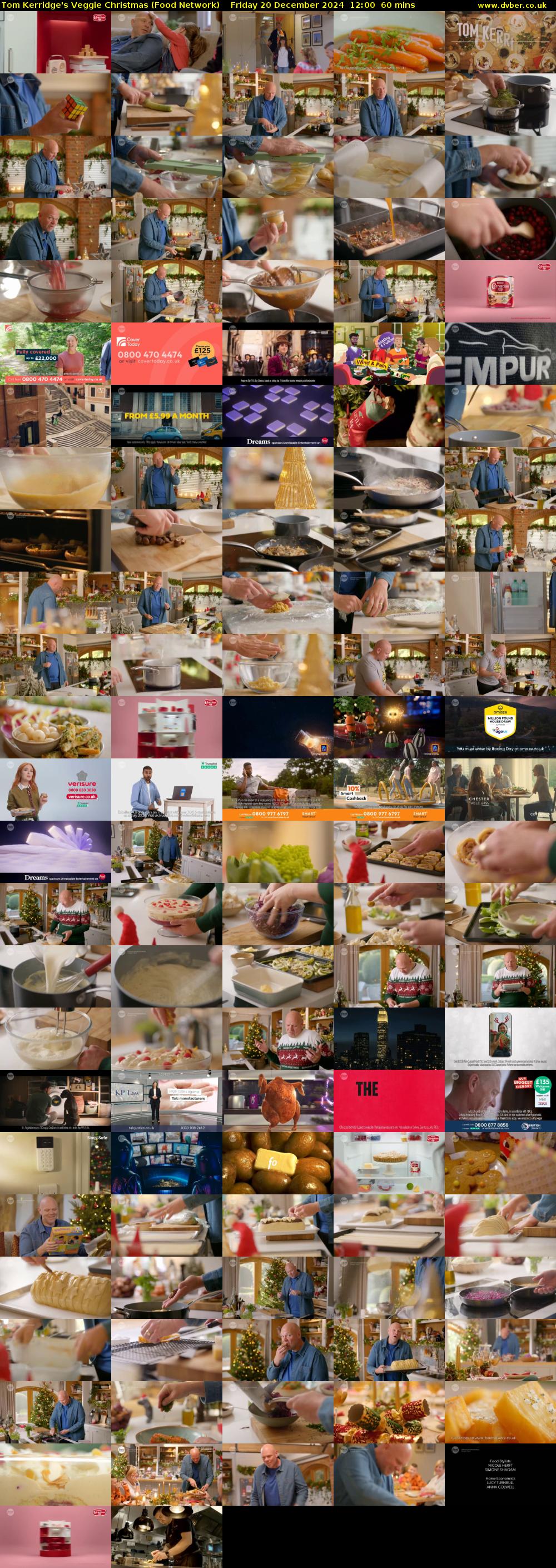 Tom Kerridge's Veggie Christmas (Food Network) Friday 20 December 2024 12:00 - 13:00