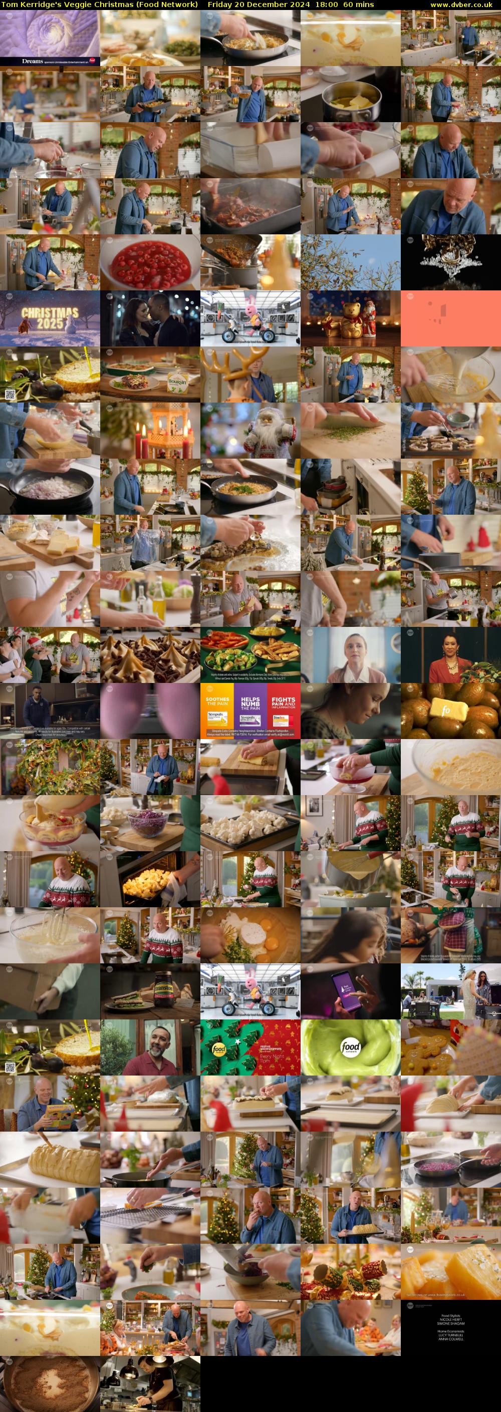 Tom Kerridge's Veggie Christmas (Food Network) Friday 20 December 2024 18:00 - 19:00