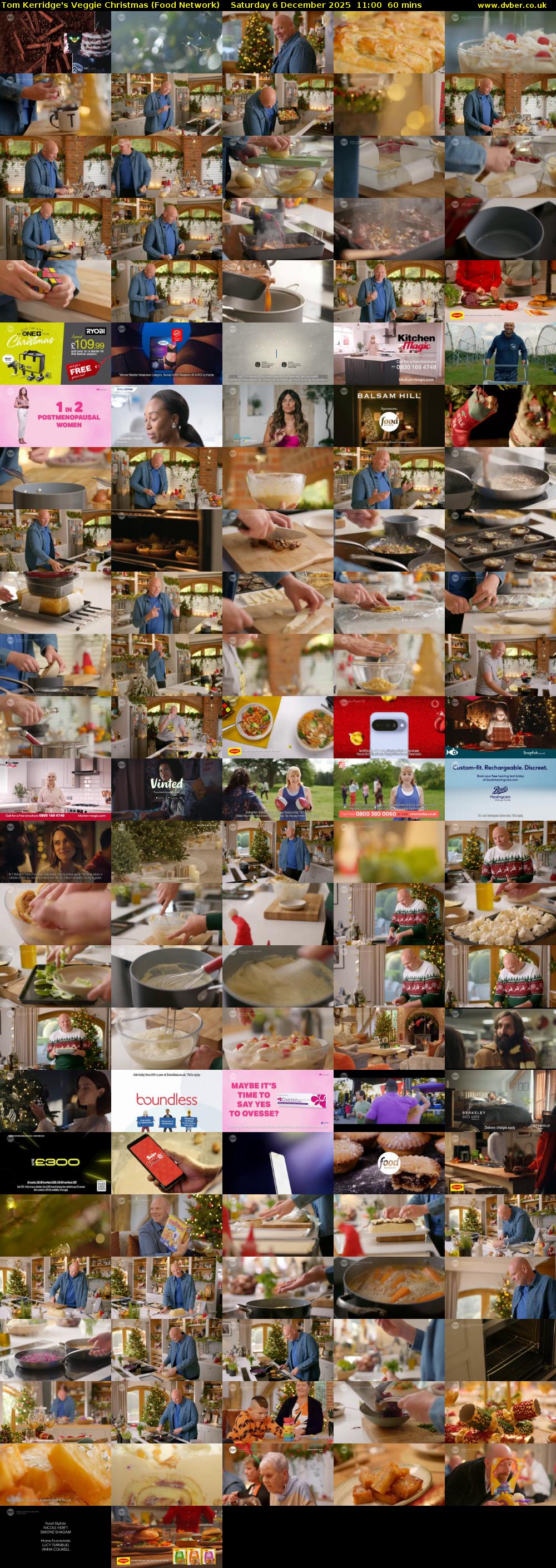 Tom Kerridge's Veggie Christmas (Food Network) Saturday 6 December 2025 11:00 - 12:00