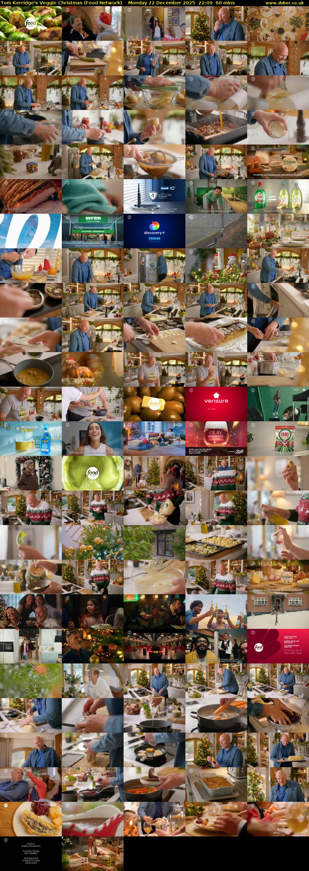 Tom Kerridge's Veggie Christmas (Food Network) Monday 22 December 2025 22:00 - 23:00