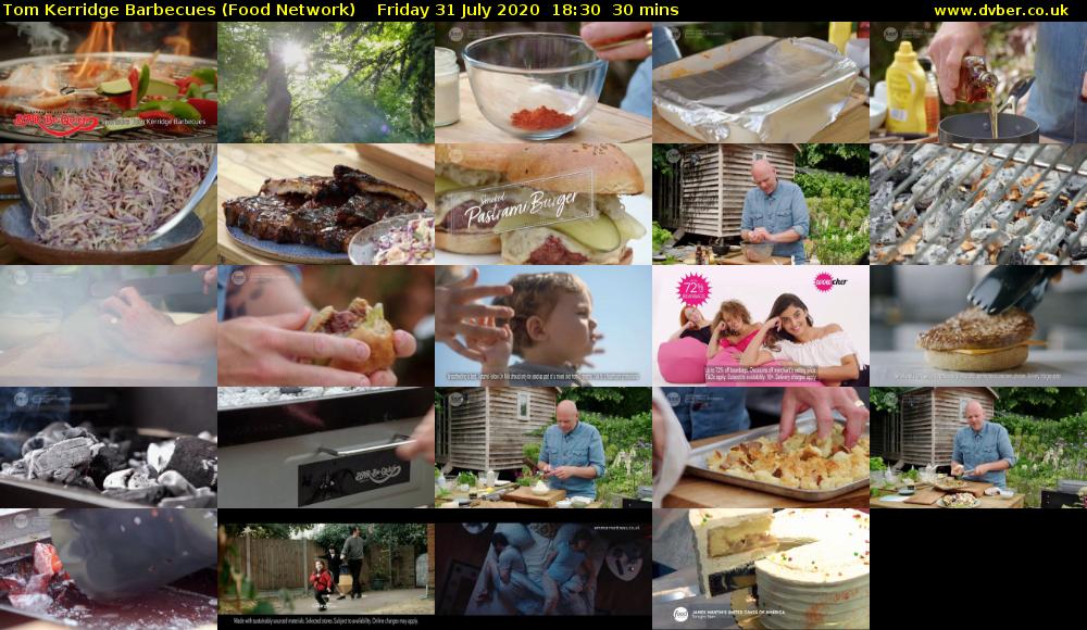 Tom Kerridge Barbecues (Food Network) Friday 31 July 2020 18:30 - 19:00