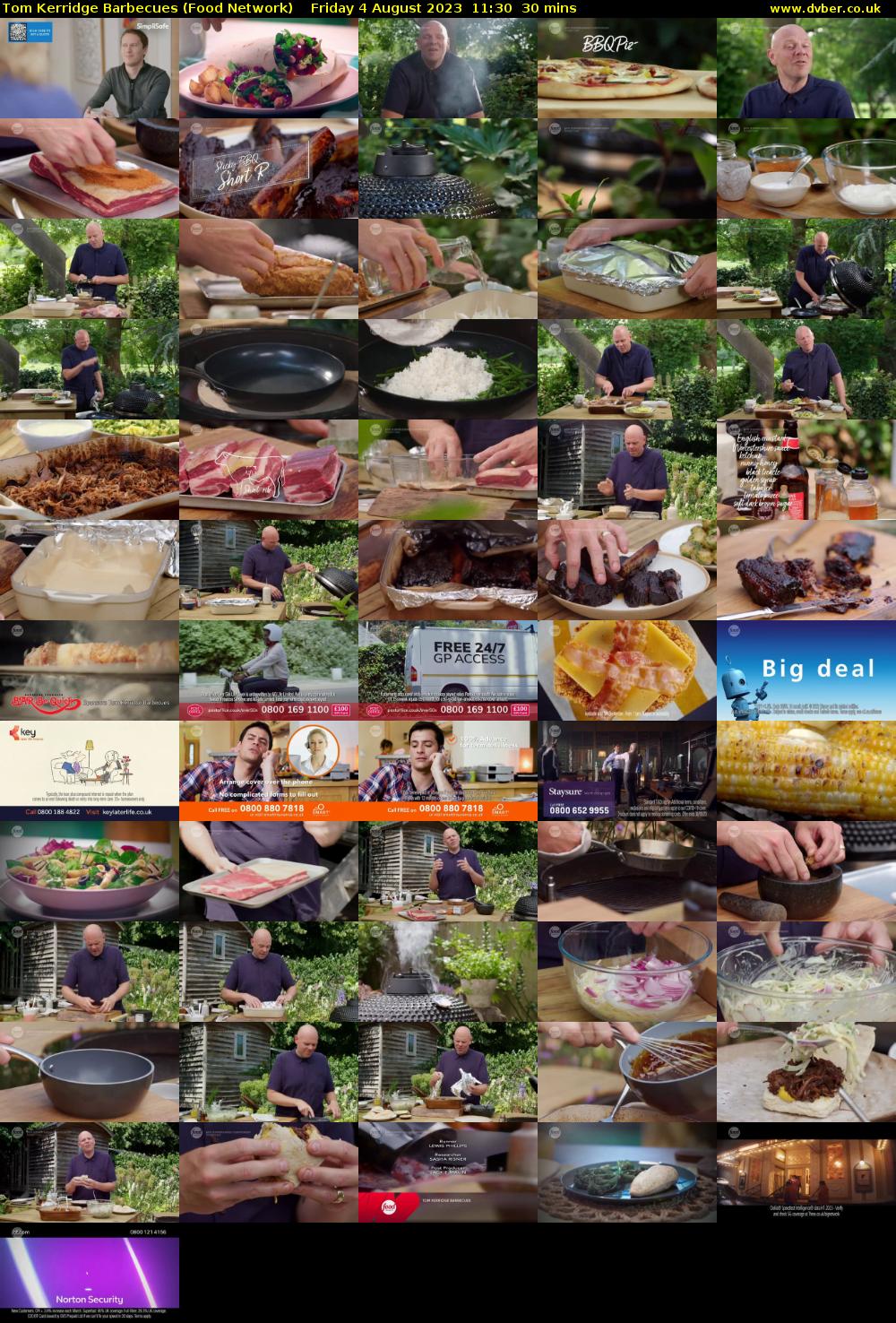 Tom Kerridge Barbecues (Food Network) Friday 4 August 2023 11:30 - 12:00