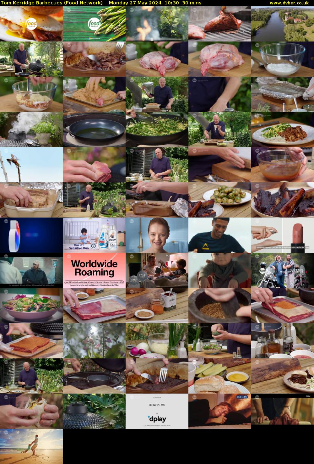 Tom Kerridge Barbecues (Food Network) Monday 27 May 2024 10:30 - 11:00