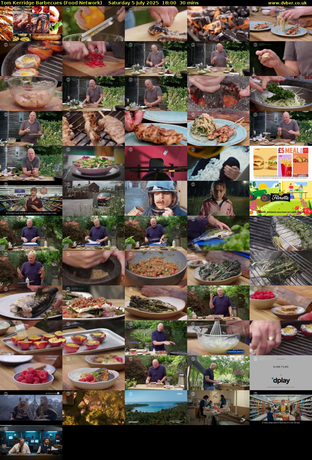 Tom Kerridge Barbecues (Food Network) Saturday 5 July 2025 18:00 - 18:30
