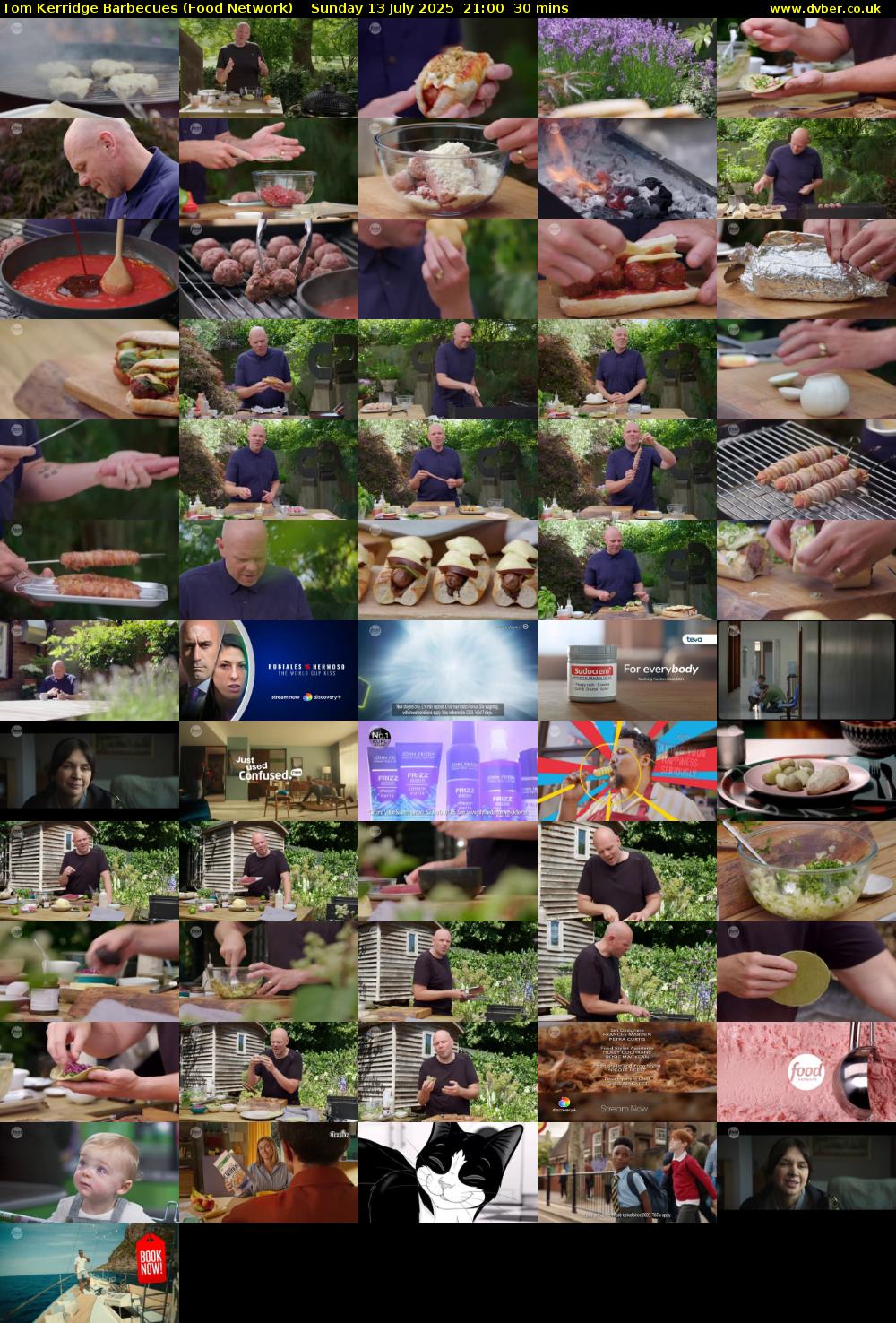 Tom Kerridge Barbecues (Food Network) Sunday 13 July 2025 21:00 - 21:30