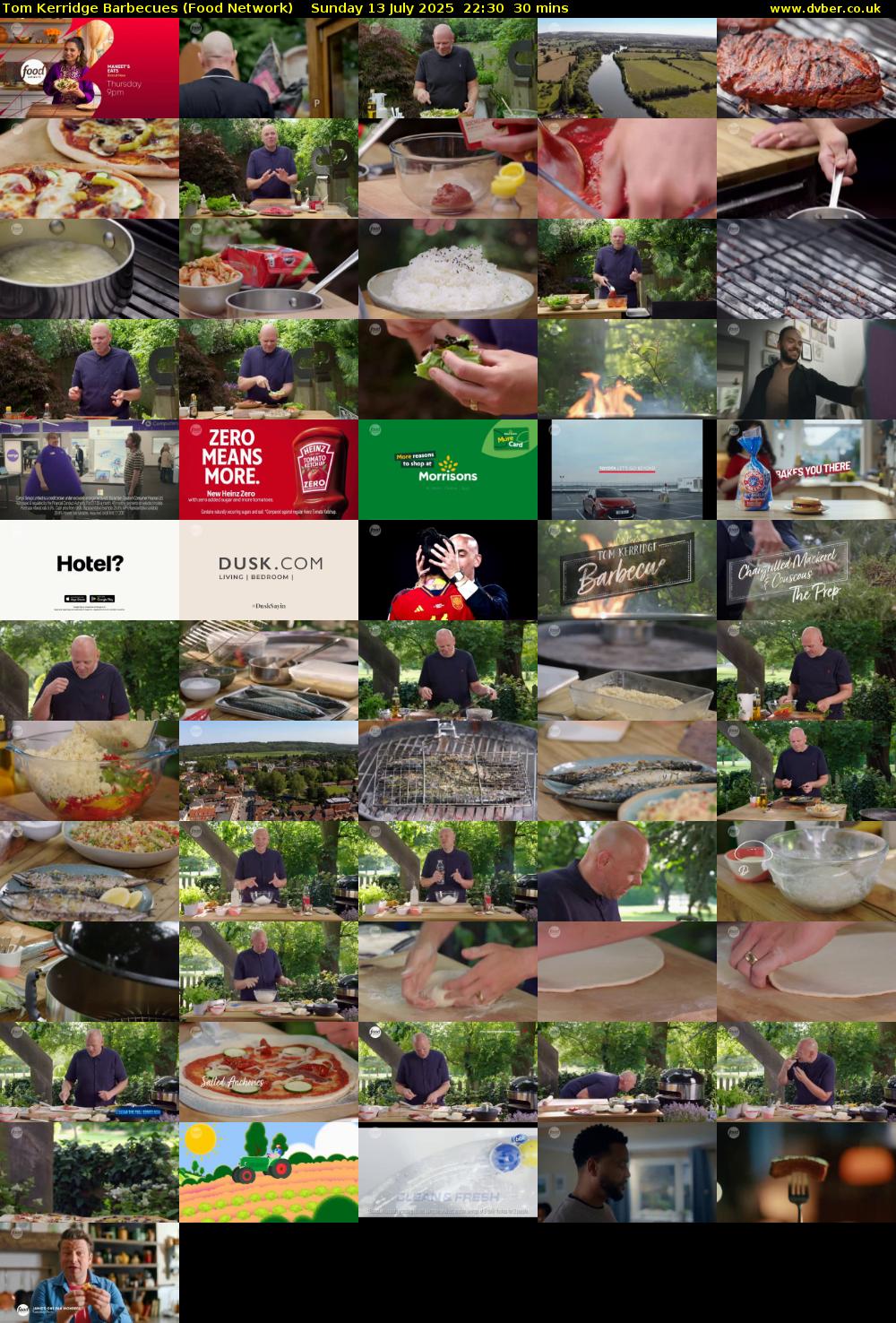 Tom Kerridge Barbecues (Food Network) Sunday 13 July 2025 22:30 - 23:00