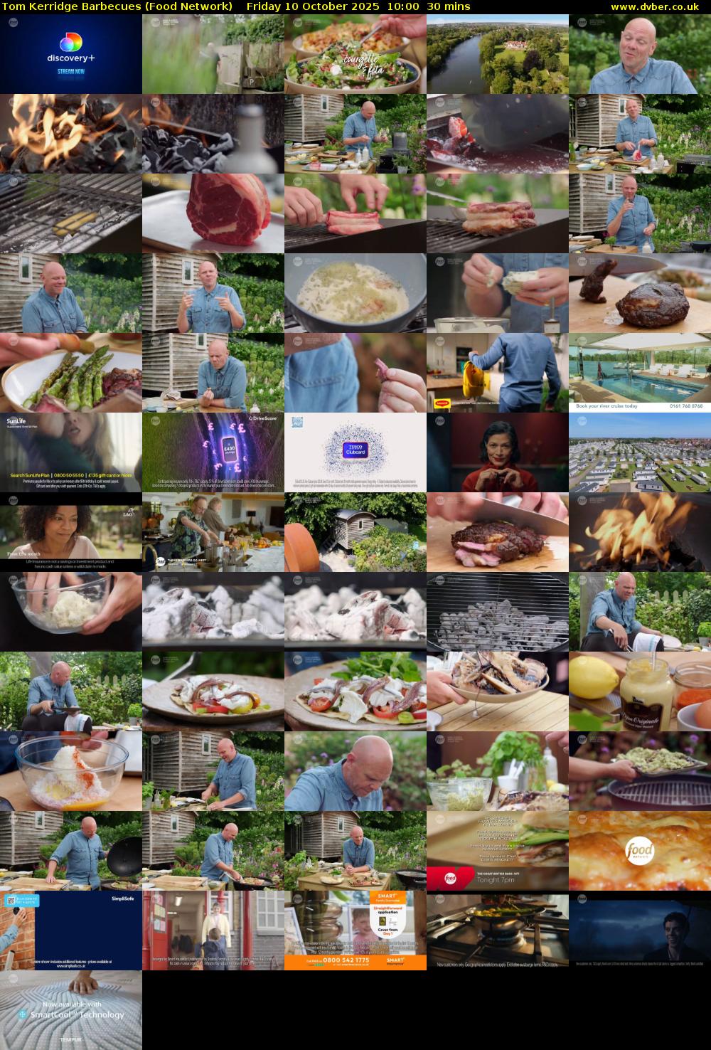 Tom Kerridge Barbecues (Food Network) Friday 10 October 2025 10:00 - 10:30