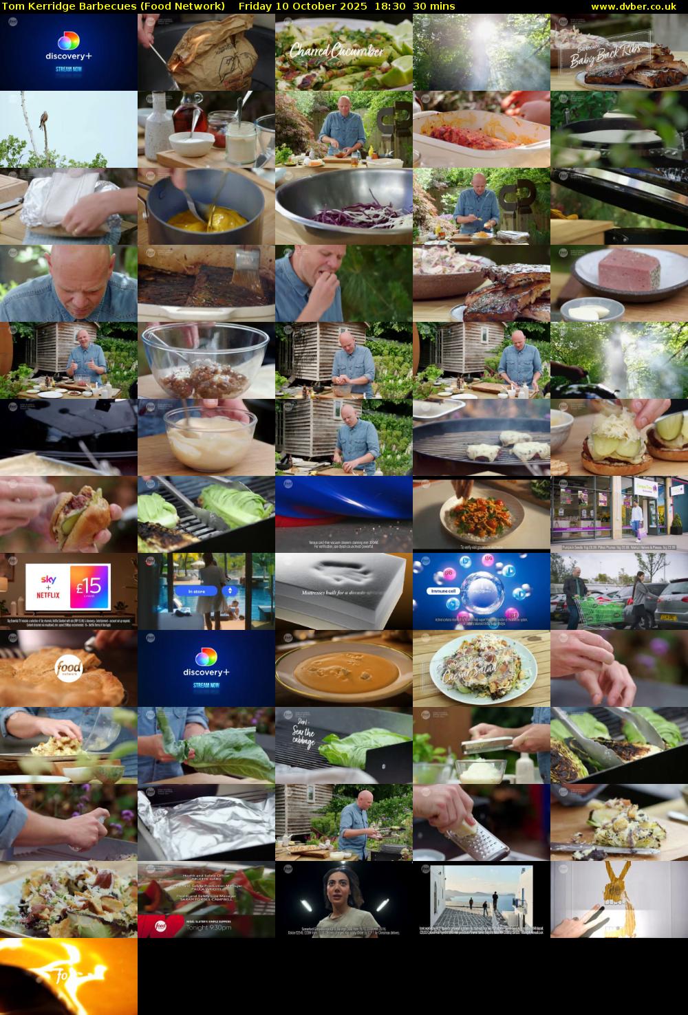 Tom Kerridge Barbecues (Food Network) Friday 10 October 2025 18:30 - 19:00