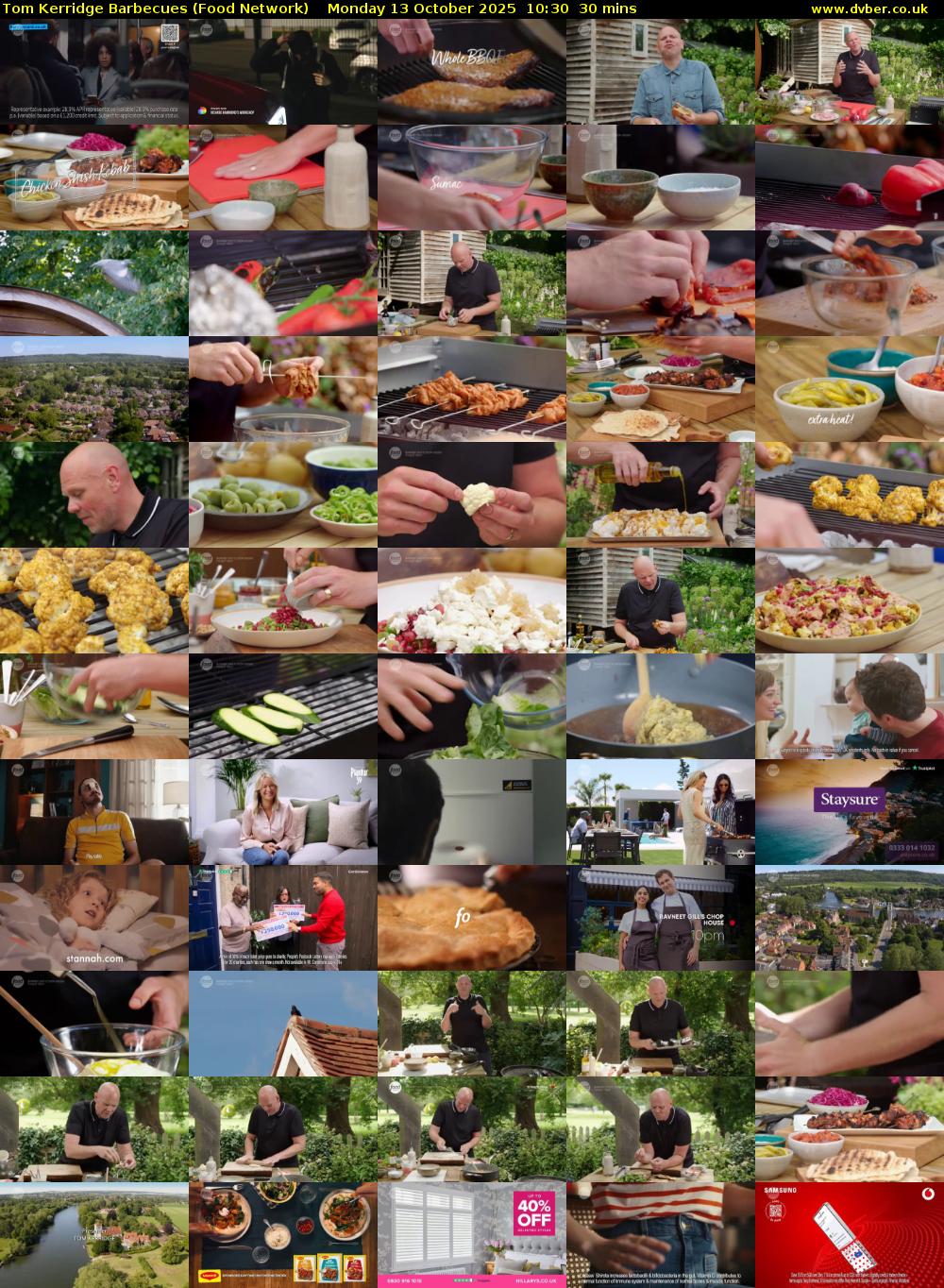 Tom Kerridge Barbecues (Food Network) Monday 13 October 2025 10:30 - 11:00