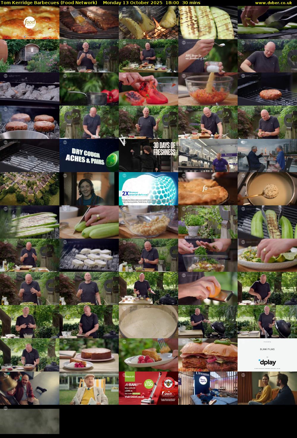 Tom Kerridge Barbecues (Food Network) Monday 13 October 2025 18:00 - 18:30