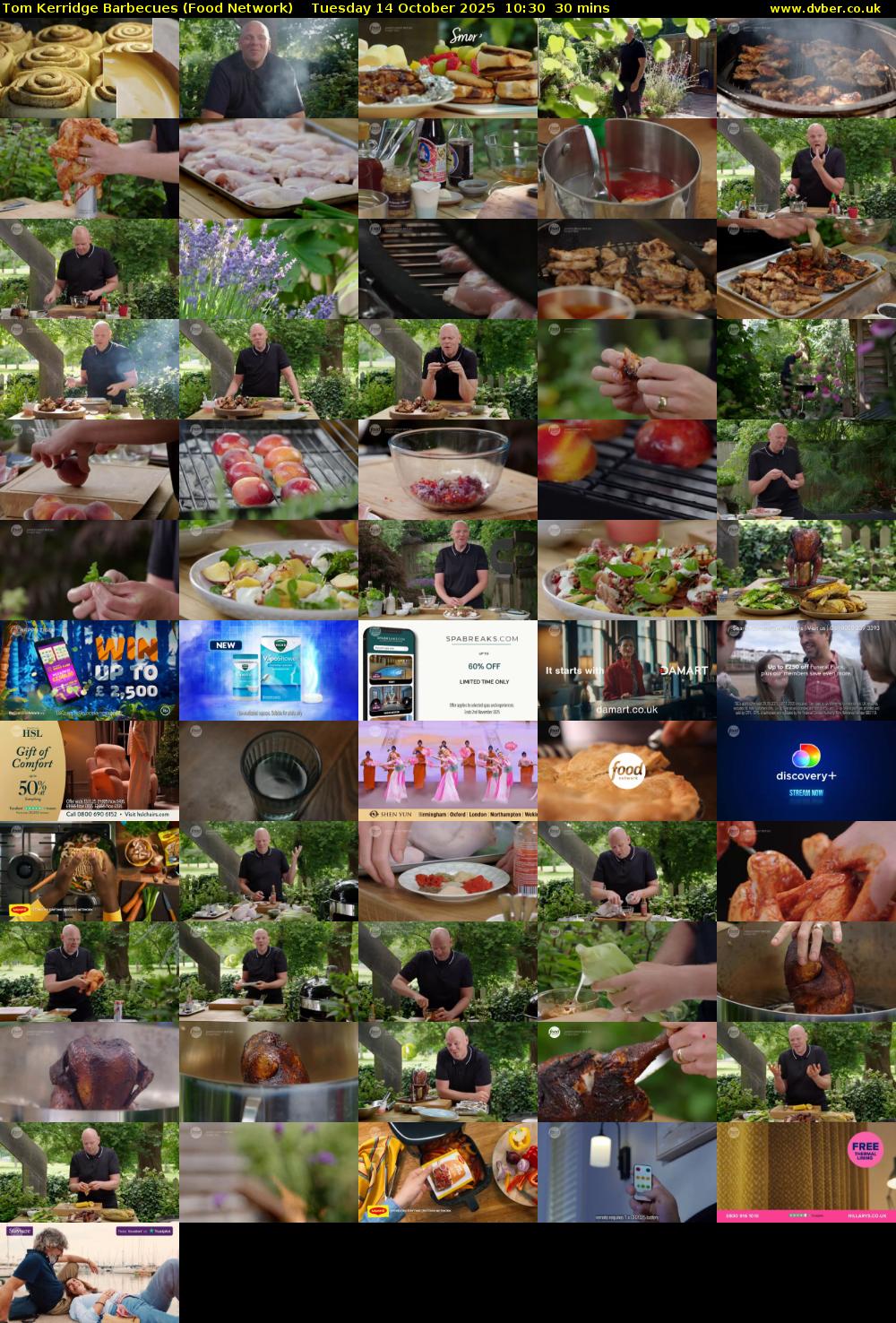 Tom Kerridge Barbecues (Food Network) Tuesday 14 October 2025 10:30 - 11:00