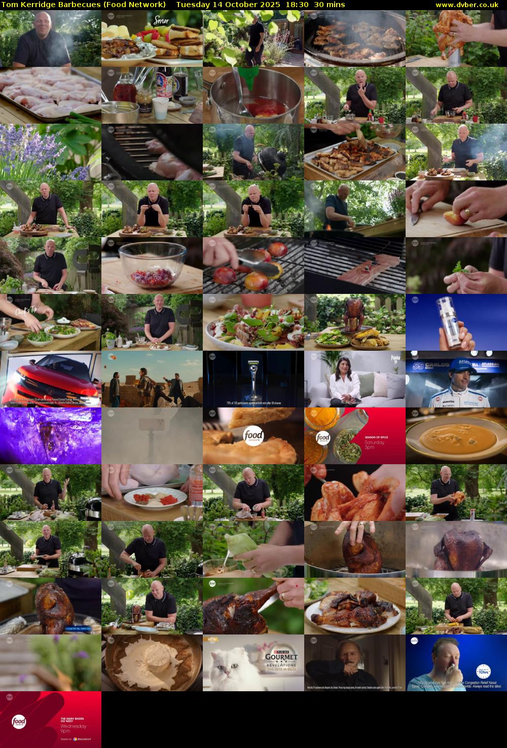 Tom Kerridge Barbecues (Food Network) Tuesday 14 October 2025 18:30 - 19:00