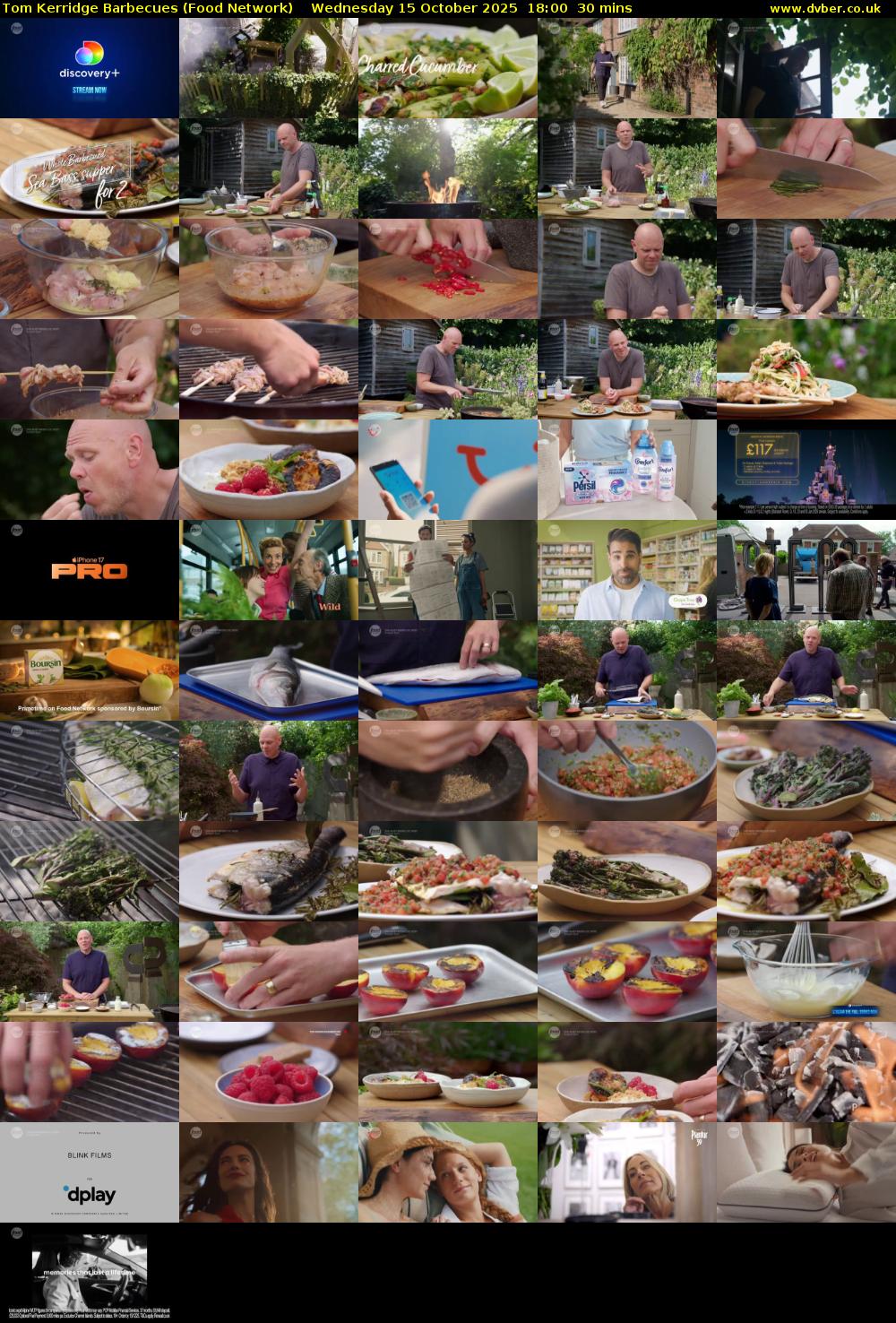 Tom Kerridge Barbecues (Food Network) Wednesday 15 October 2025 18:00 - 18:30