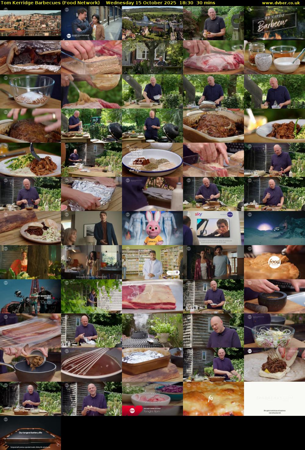 Tom Kerridge Barbecues (Food Network) Wednesday 15 October 2025 18:30 - 19:00