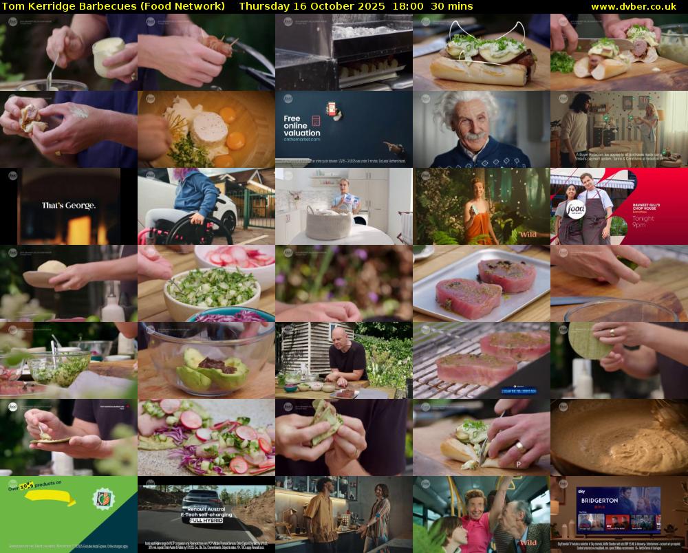 Tom Kerridge Barbecues (Food Network) Thursday 16 October 2025 18:00 - 18:30