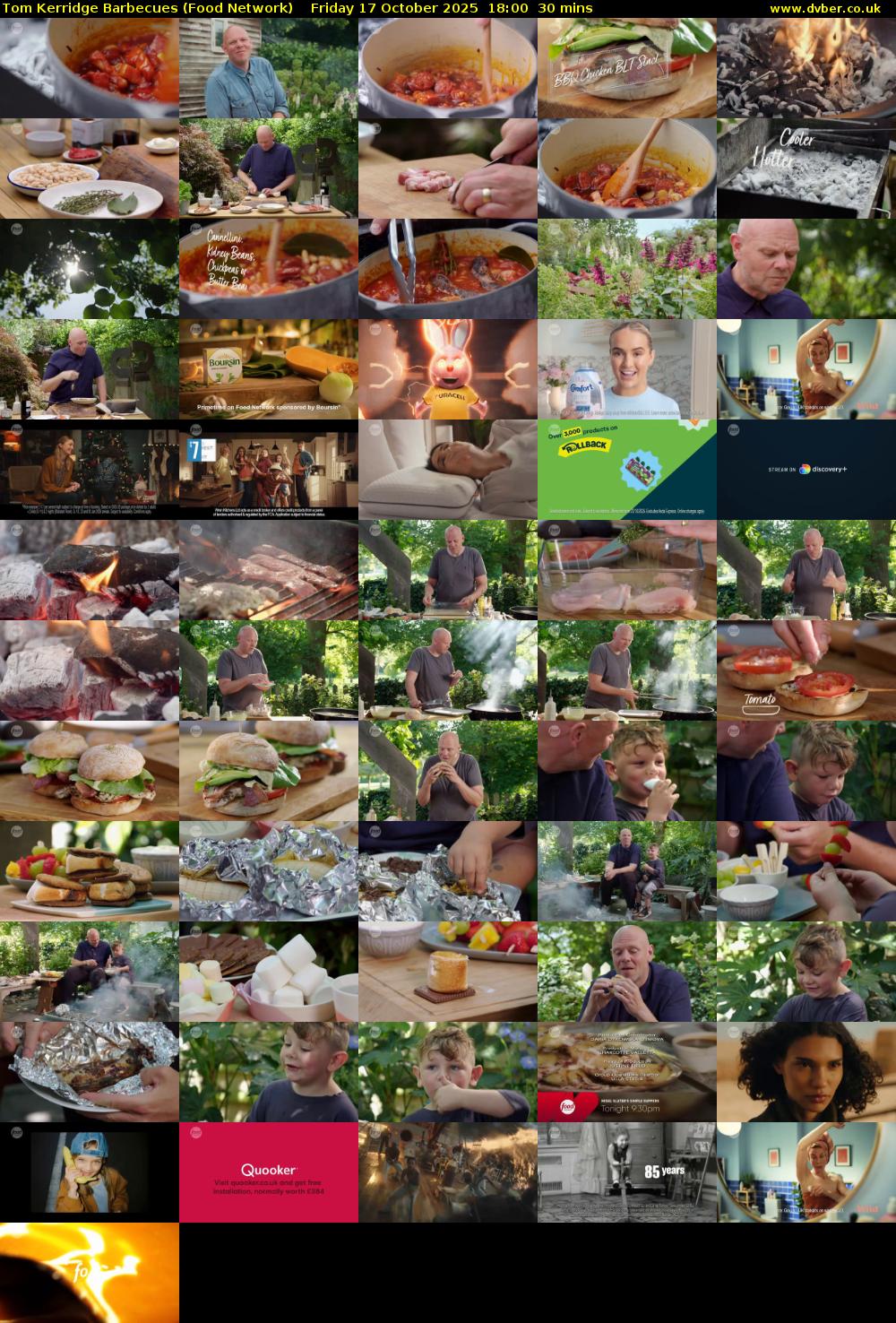Tom Kerridge Barbecues (Food Network) Friday 17 October 2025 18:00 - 18:30