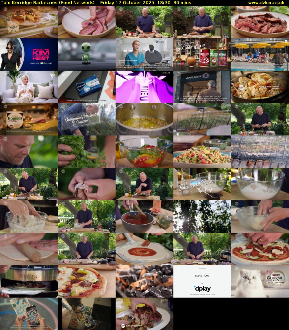 Tom Kerridge Barbecues (Food Network) Friday 17 October 2025 18:30 - 19:00