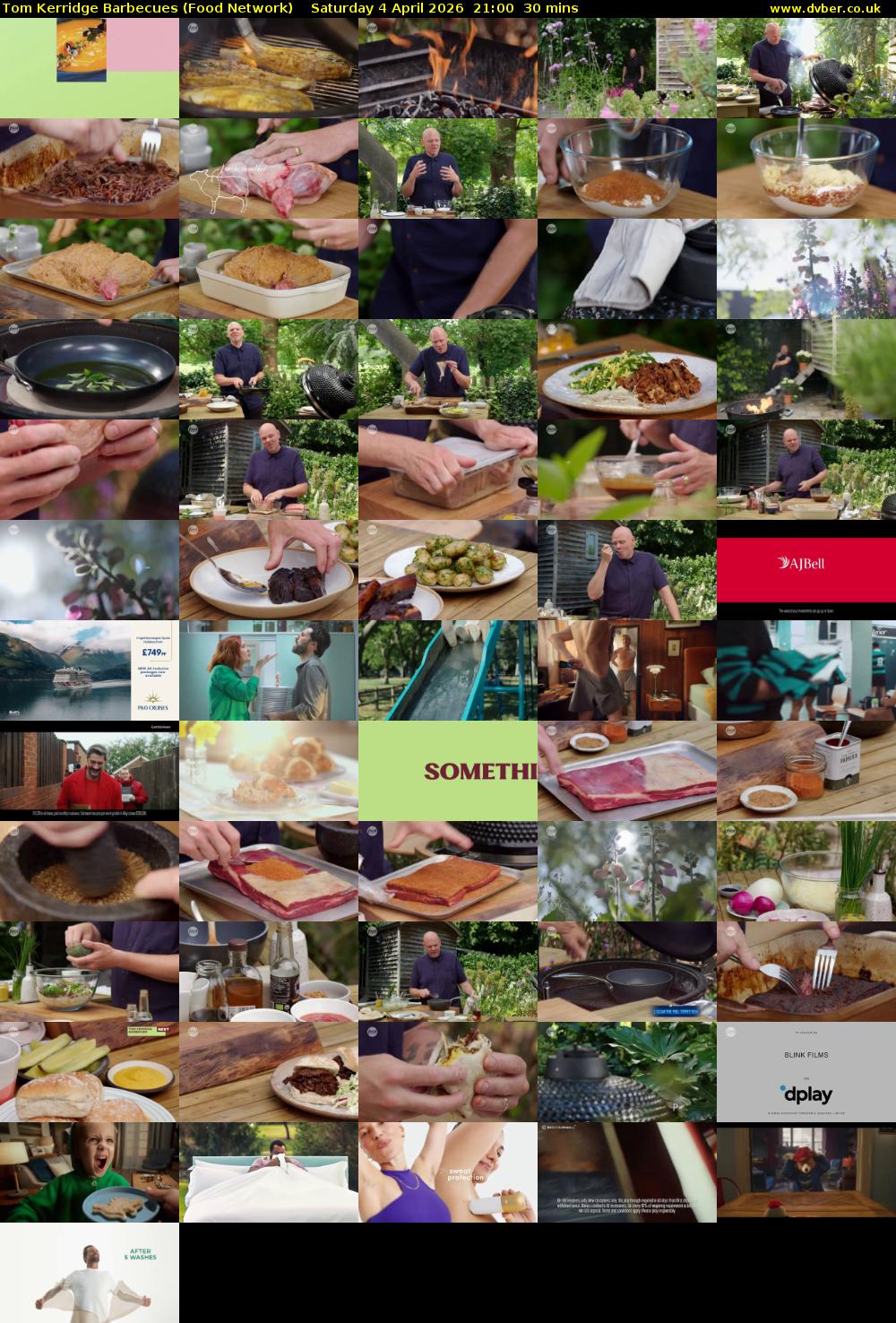 Tom Kerridge Barbecues (Food Network) Saturday 4 April 2026 21:00 - 21:30