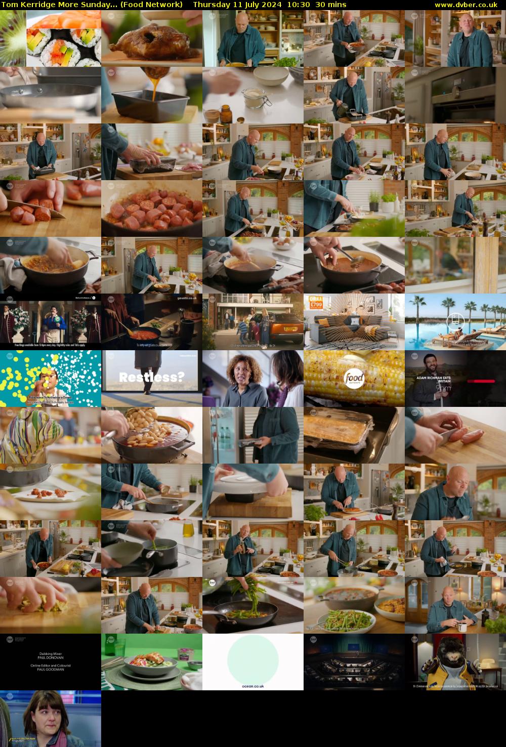 Tom Kerridge More Sunday... (Food Network) Thursday 11 July 2024 10:30 - 11:00