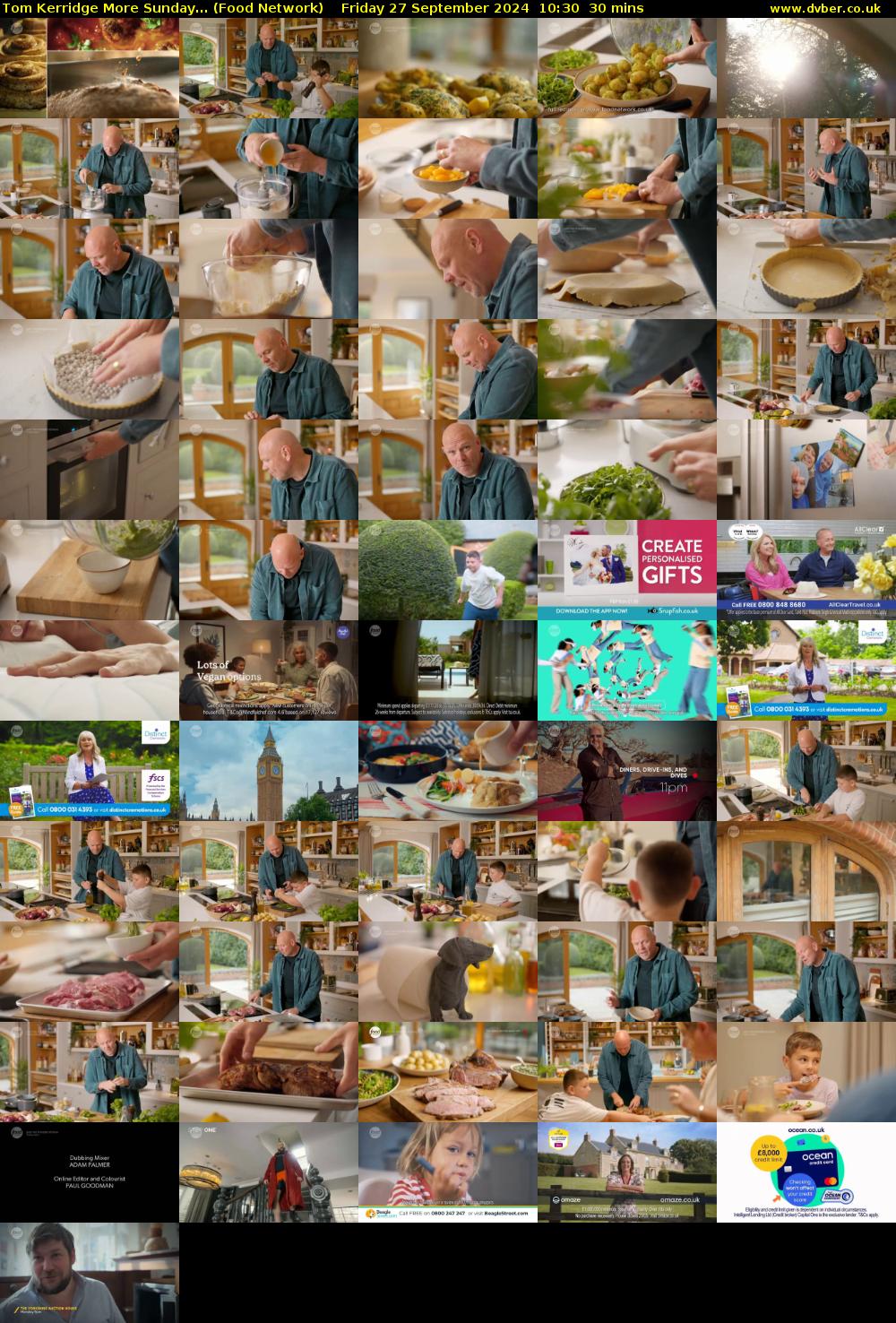 Tom Kerridge More Sunday... (Food Network) Friday 27 September 2024 10:30 - 11:00