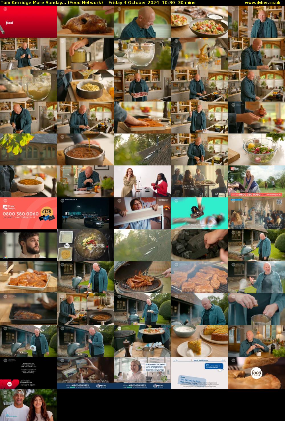 Tom Kerridge More Sunday... (Food Network) Friday 4 October 2024 10:30 - 11:00