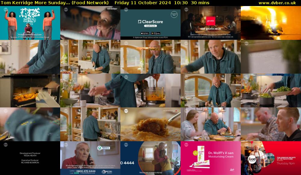 Tom Kerridge More Sunday... (Food Network) Friday 11 October 2024 10:30 - 11:00