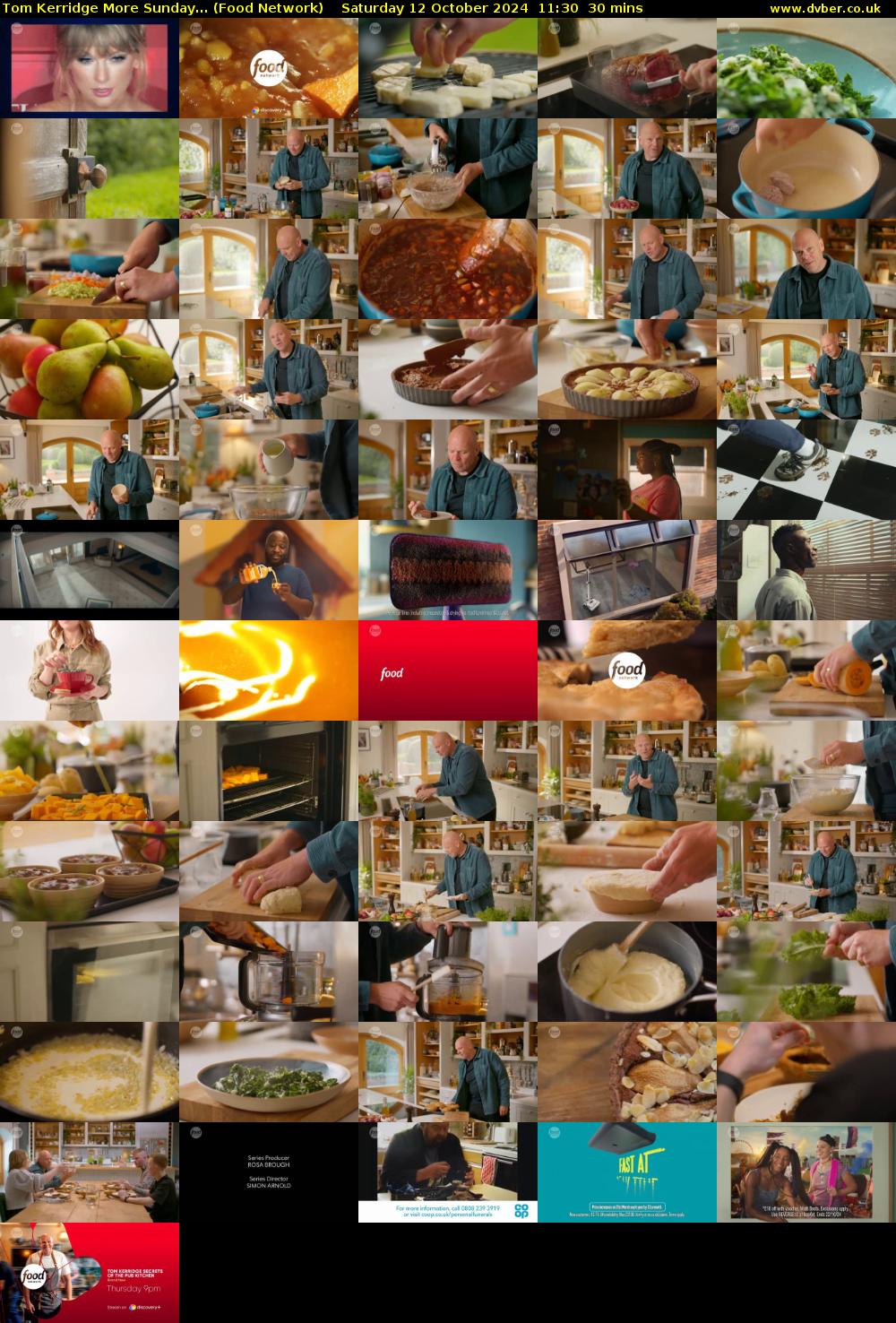 Tom Kerridge More Sunday... (Food Network) Saturday 12 October 2024 11:30 - 12:00