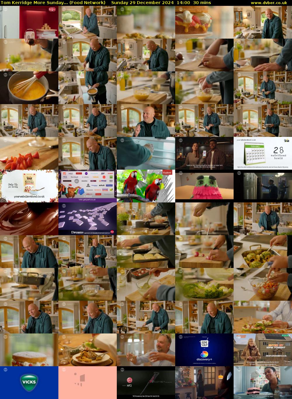 Tom Kerridge More Sunday... (Food Network) Sunday 29 December 2024 14:00 - 14:30