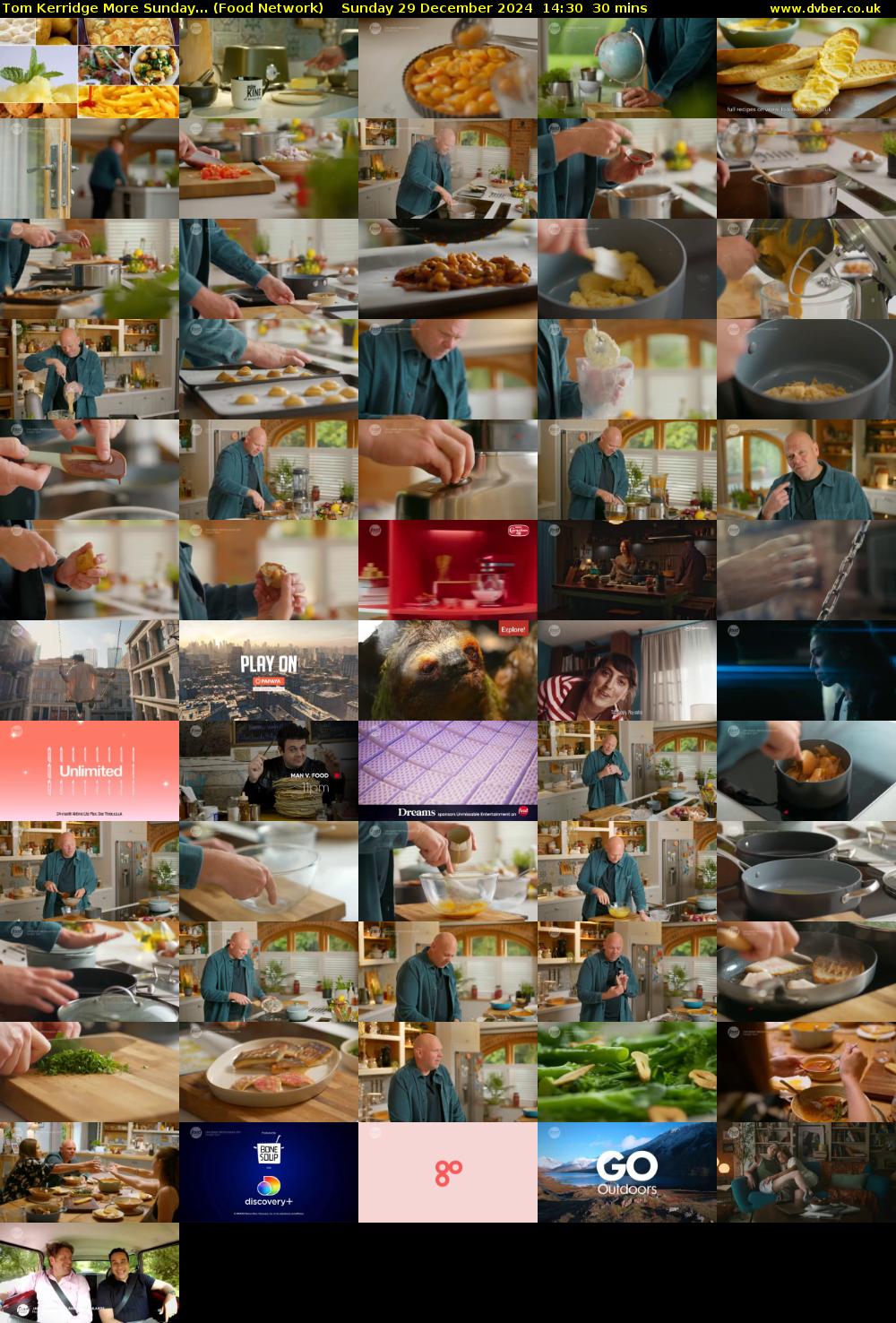 Tom Kerridge More Sunday... (Food Network) Sunday 29 December 2024 14:30 - 15:00