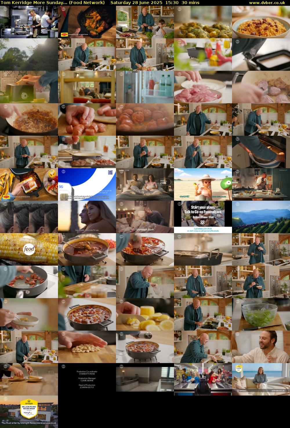 Tom Kerridge More Sunday... (Food Network) Saturday 28 June 2025 15:30 - 16:00