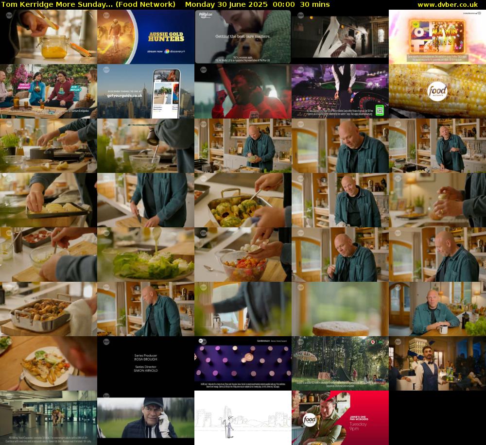 Tom Kerridge More Sunday... (Food Network) Monday 30 June 2025 00:00 - 00:30
