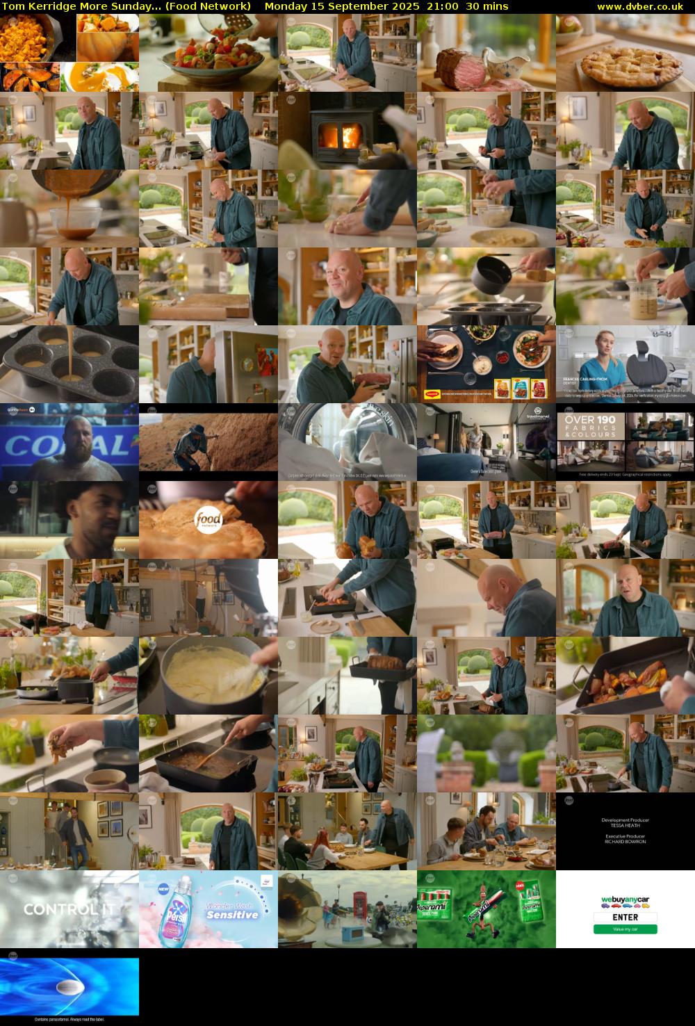 Tom Kerridge More Sunday... (Food Network) Monday 15 September 2025 21:00 - 21:30