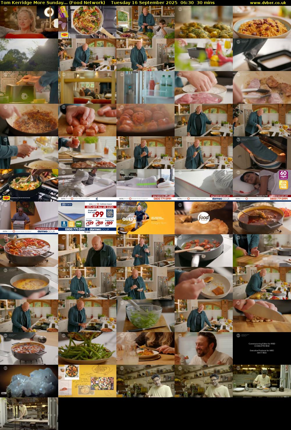 Tom Kerridge More Sunday... (Food Network) Tuesday 16 September 2025 06:30 - 07:00